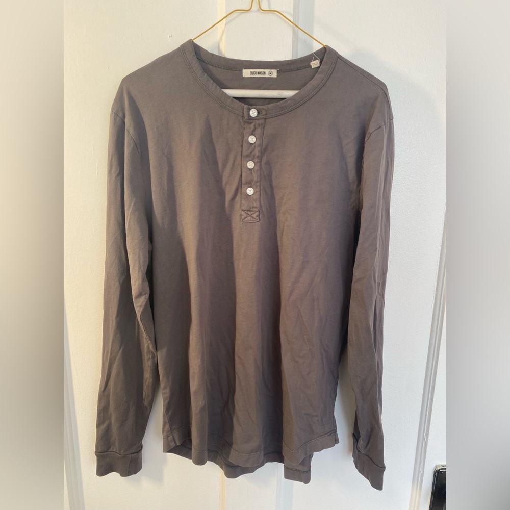 Buck Mason Curved Hem Henley